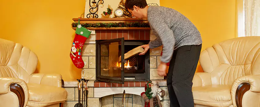 Rusted Metal Fireplace Restoration in South Houston, Texas